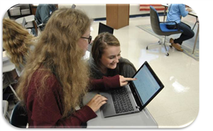 Students with laptop